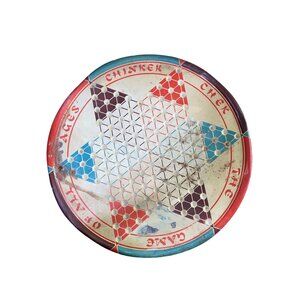 Chinese Checkers Board for Marbles Metal Vintage Midwest Products Copyright 1938